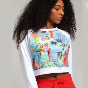 Nike Hyper Femme Cropped Floral Parrot Sweatshirt